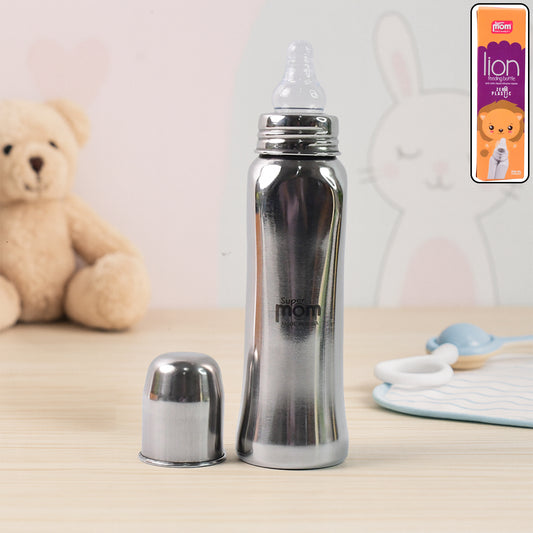 Supermom Lion Stainless Steel Feeding Bottle 250ml