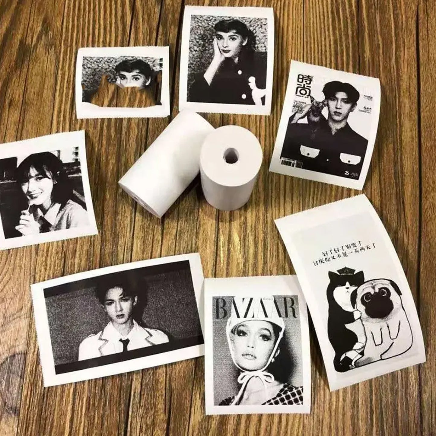 8839 Small Thermal Printer Paper Printing Paper Roll Aging Resistant Fast Color Rendering Portable Clear Printing For Travel (1 Pc Printing Paper Roll )