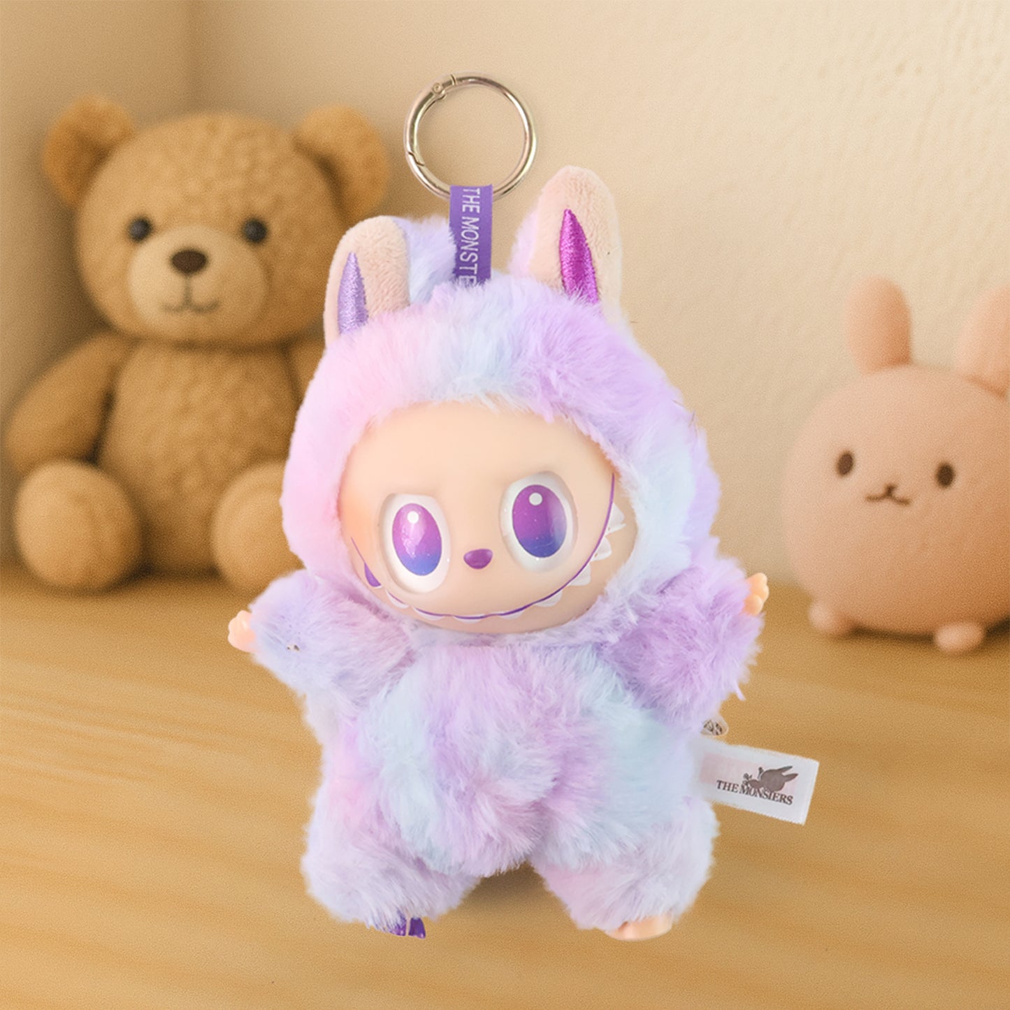 Light Purple Rare Labubu Keychain With Hook Colorful Light Purple (1 Pc)